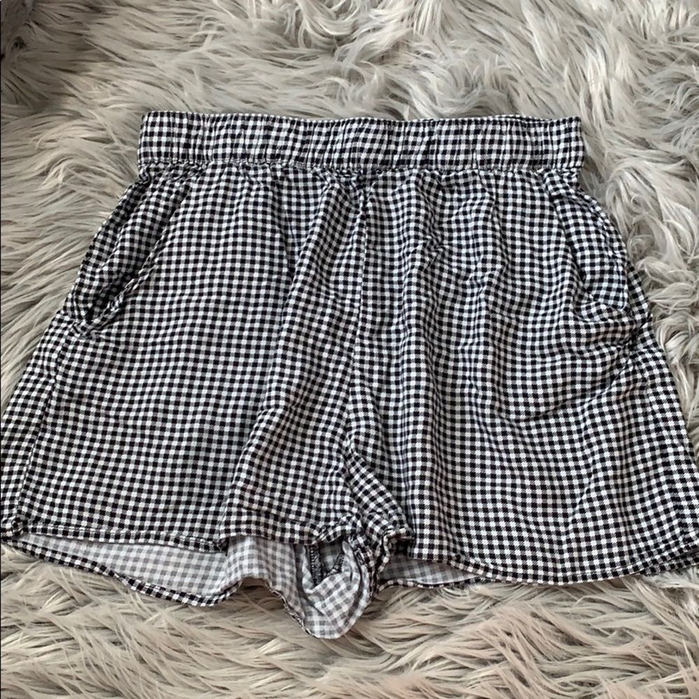 H&M Plaid High Waisted Comfy Shorts